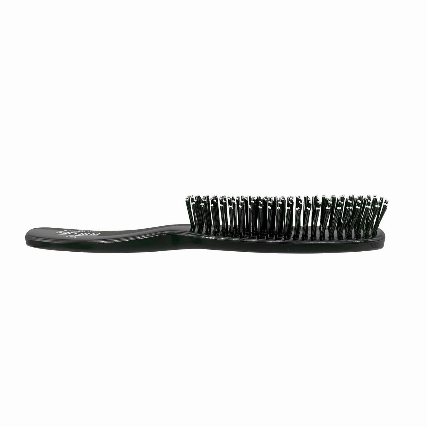 Phillips Brush Co Light Touch 8 Hair Brush - Twin Beaded Nylon Bristles, Black Hairbrush for Styling, Detangling Professional & At Home Use