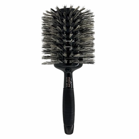 Phillips Brush Luxe Monster Vent 2 Professional Hair Brush (4.5” Diameter Barrel) – Black & Rose Gold Vented Hairbrush with Nylon Reinforced Boar Hair Bristles, Ergonomic Rubber Grip