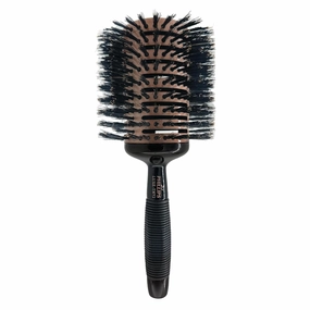 Phillips Brush Luxe Tourmaline Monster Vent 2 Professional Hair Brush (4.5” Diameter Barrel) - Vented Hairbrush Nylon Reinforced Boar Hair Bristles, Sleek Copper & Black Color