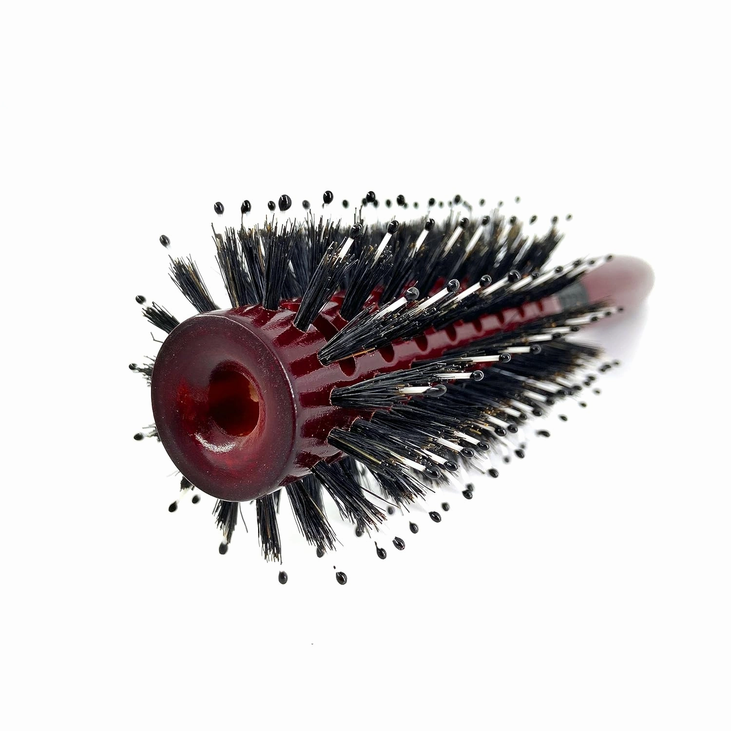 Phillips Brush Mini Monster Vent 5 Poly-Tipped Professional Hair Brush (2.25” Diameter Barrel) - Vented Blowout Hairbrush with Nylon Reinforced Boar Hair Bristles, Beech Wood Handle with Rubber Grip