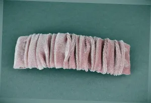Pink Velvet Barrette Scrunched Fabric Rectangle Hair Clip 4-4.25" Long Mauve Fashion hair Accessories for Women