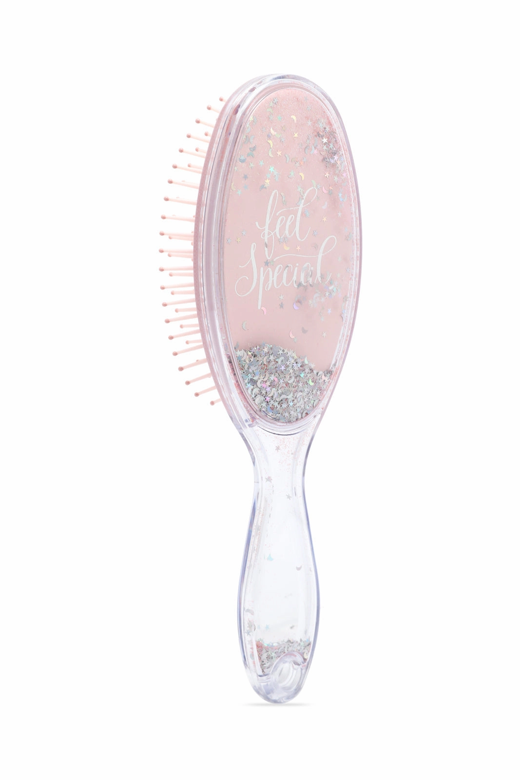 Pink Glitter Feel Special Hairbrush