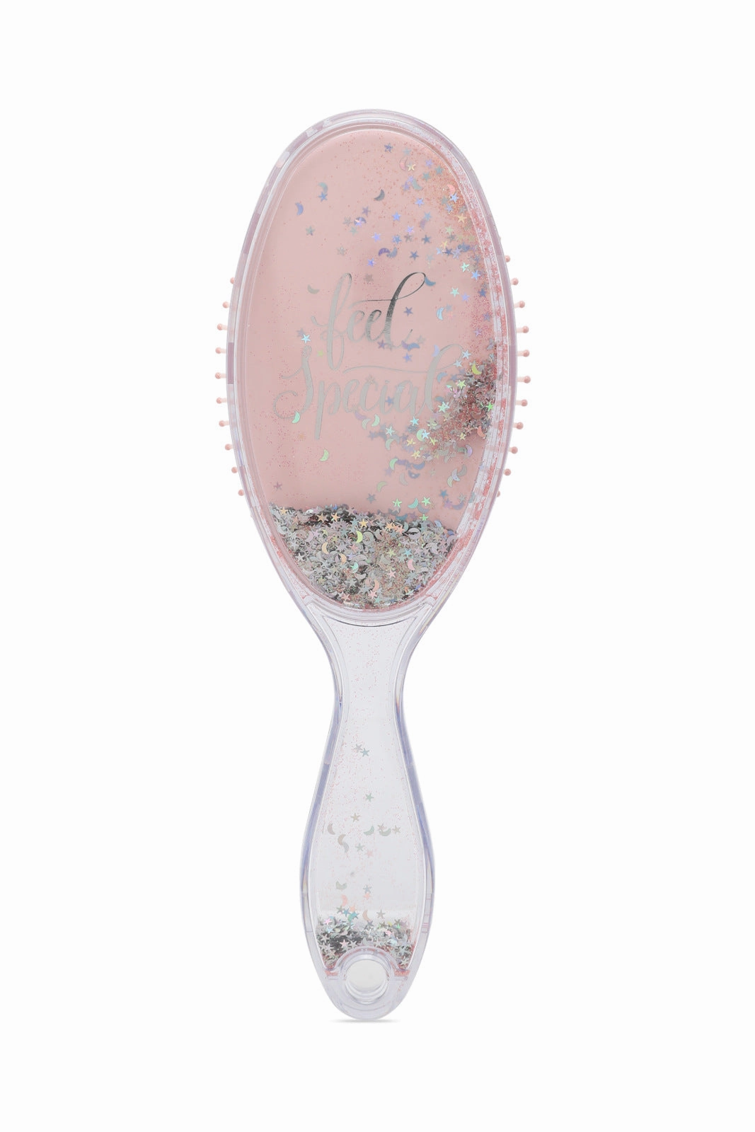 Pink Glitter Feel Special Hairbrush