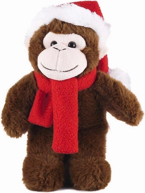 Plushland 12 inch Christmas Plush Toys, Soft Best Stuffed Animal Gift with Red and White Santa Hat and Winter Scarf, Xmas Holiday Christmas Stocking Stuffer for Kids