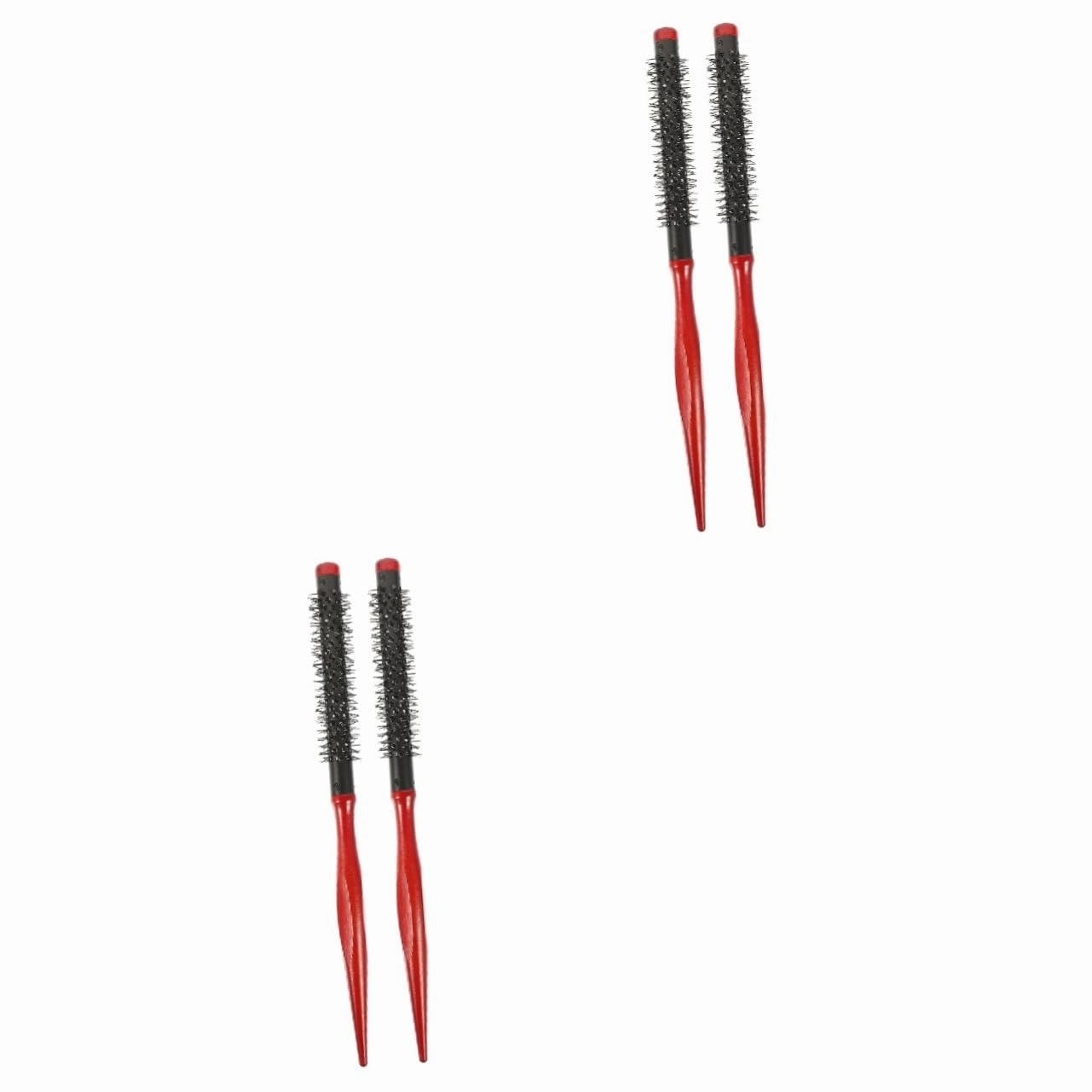 POPETPOP 4pcs Round Hair Brush Wooden Handle Comfortable -static Vented Styling Roll Brushes for Effortless Blow Drying for Thick Curly Hair Lightweight and Portable