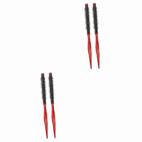 POPETPOP 4pcs Round Hair Brush Wooden Handle Comfortable -static Vented Styling Roll Brushes for Effortless Blow Drying for Thick Curly Hair Lightweight and Portable