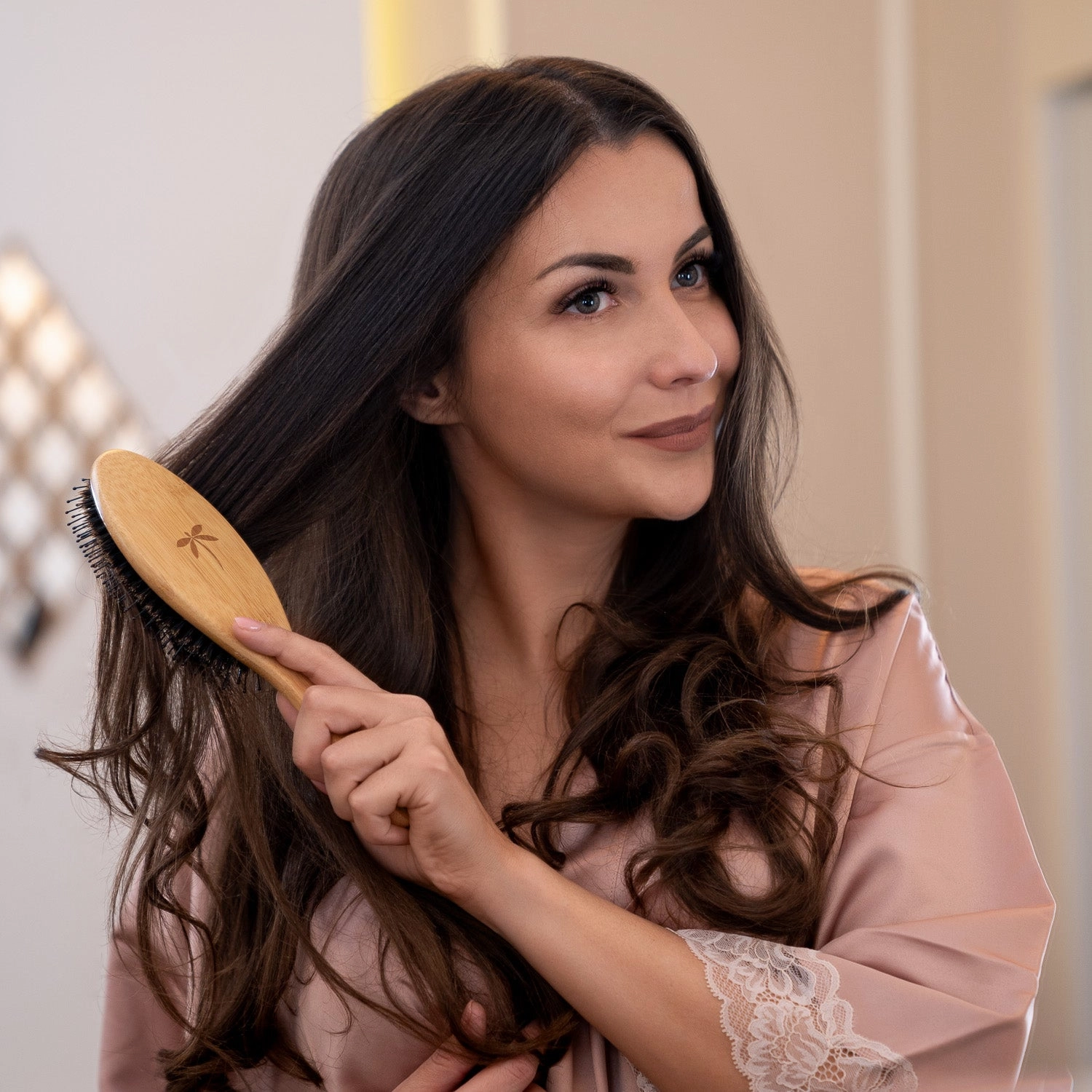 Premium Boar Bristle Hairbrush for Thick Hair for Women with Thick, Long, Curly Hair