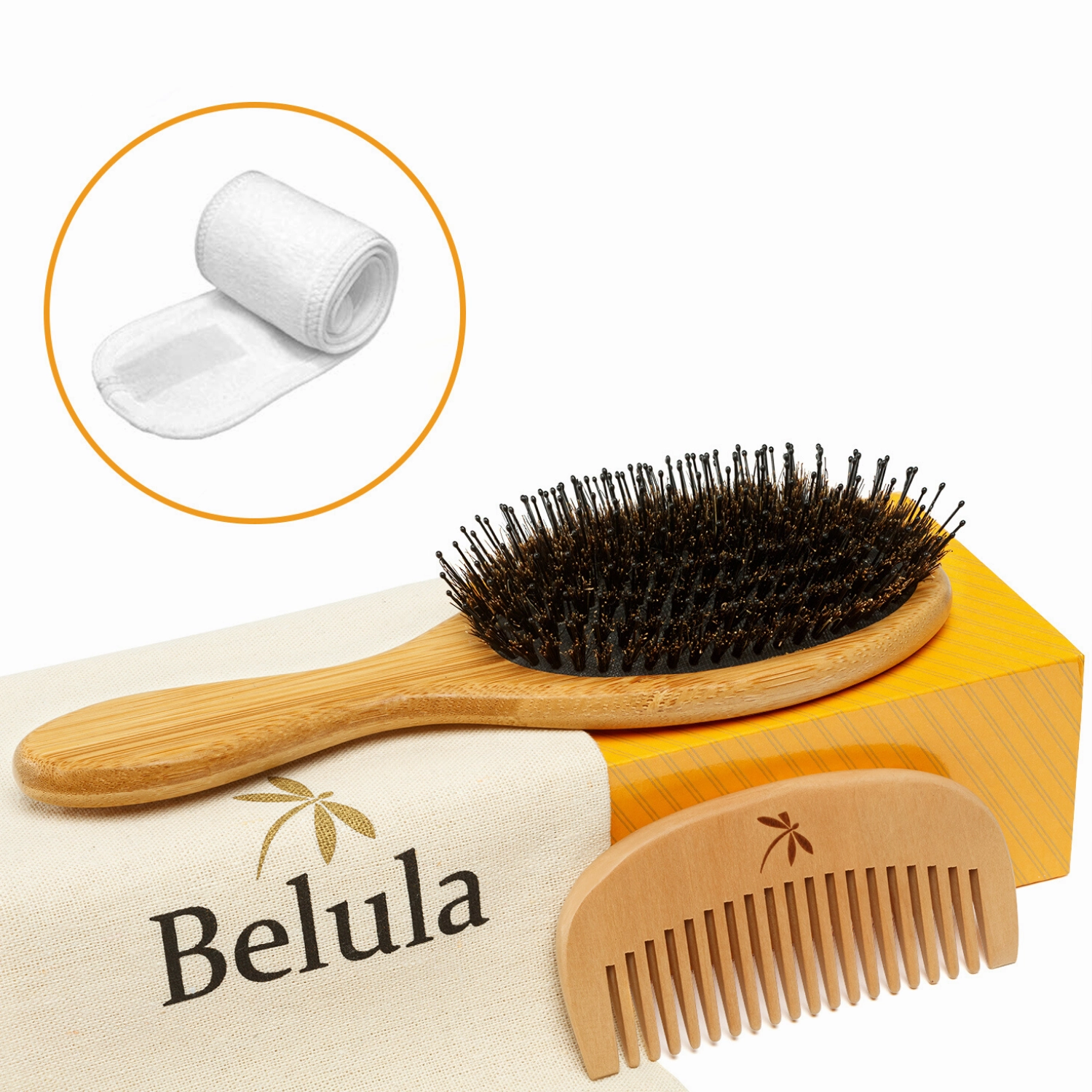 Premium Boar Bristle Hairbrush for Thick Hair for Women with Thick, Long, Curly Hair
