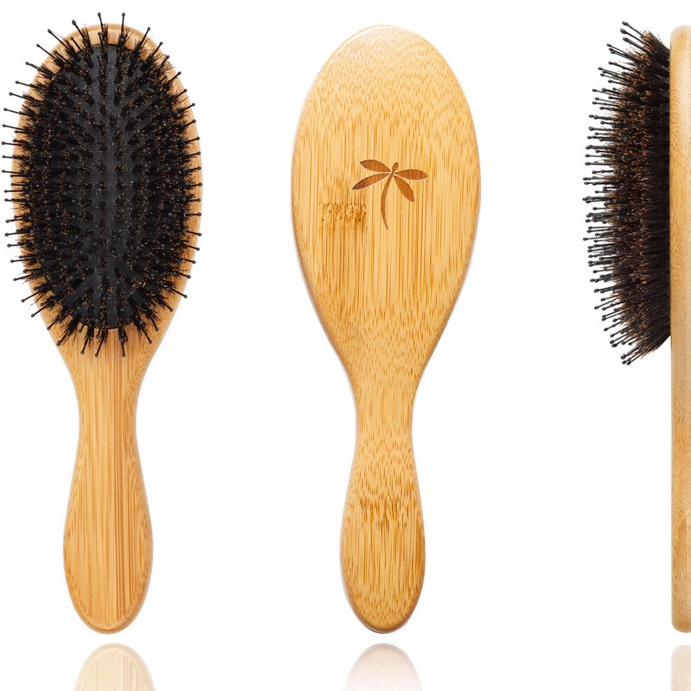 Premium Boar Bristle Hairbrush for Thick Hair for Women with Thick, Long, Curly Hair