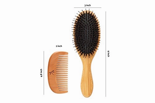 Premium Boar Bristle Hairbrush for Thick Hair for Women with Thick, Long, Curly Hair