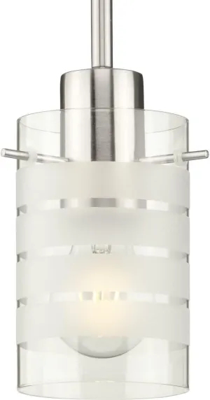 Progress Lighting P5158-09 Traditional Three Foyer Pendant from Seeded Glass Collection in Pewter, Nickel, Silver Finish Lighting Accessory, 3-7/8-Inch Diameter x 7-1/4-Inch Height