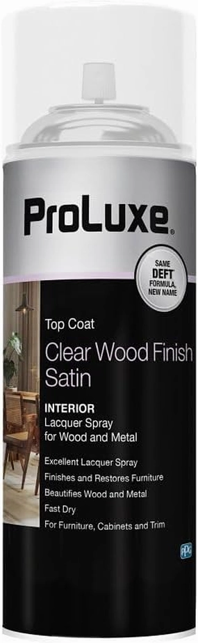 ProLuxe PLX017S/54 12.25 Oz. Satin Clear Wood Finish Interior Spray Lacquer