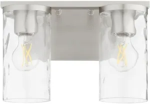 Quorum 5111-2-65 Steinway - 2 Light Bath Vanity in Contemporary Style-8.75 Inches Tall and 12 Inches Wide, Finish Color: Satin Nickel