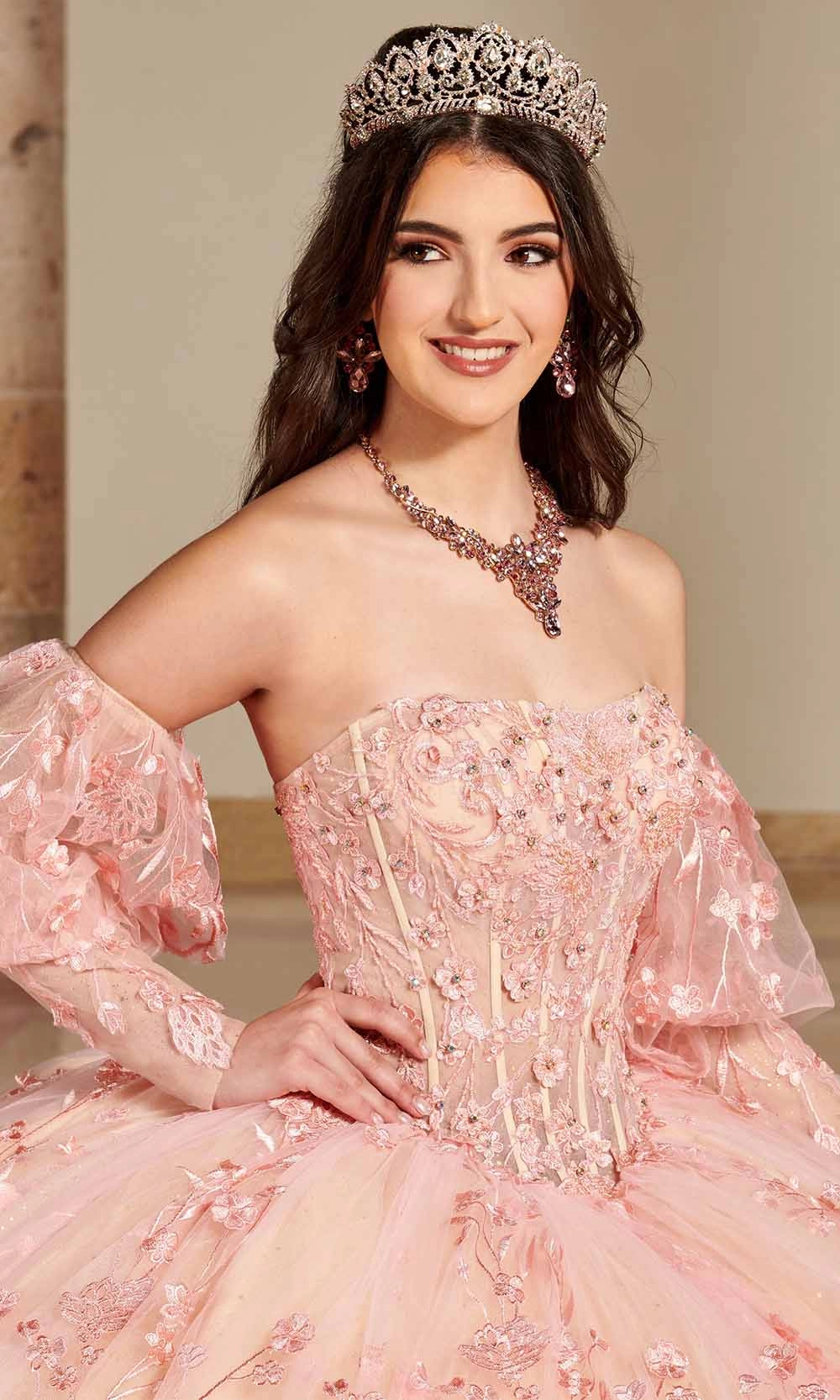 Rachel Allan RQ1123 - Scoop Floral Lace Ballgown
