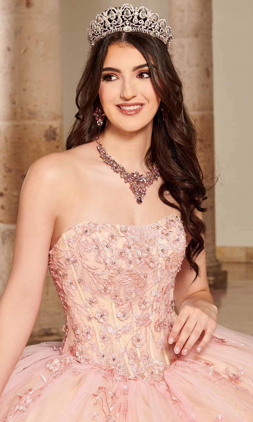 Rachel Allan RQ1123 - Scoop Floral Lace Ballgown