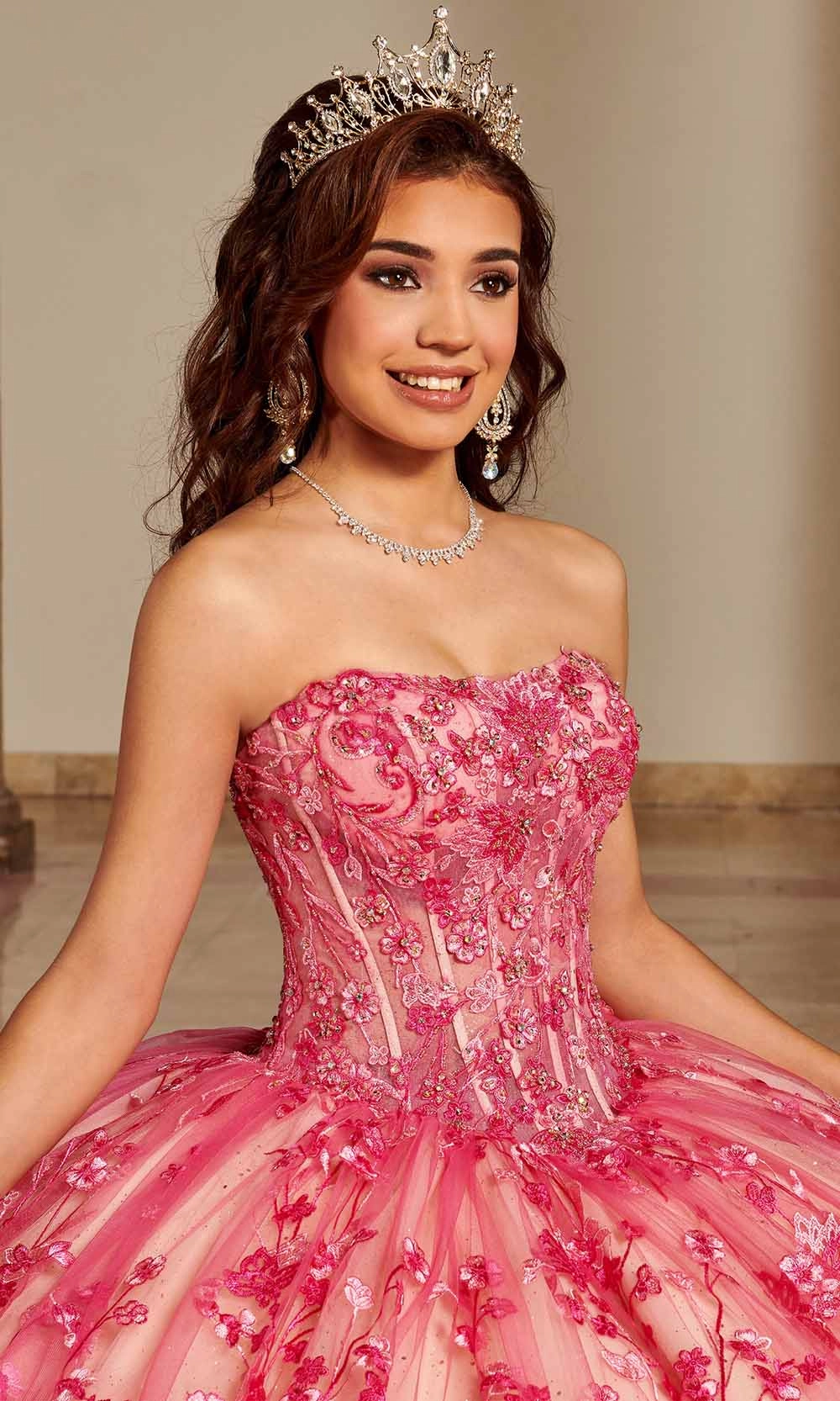 Rachel Allan RQ1123 - Scoop Floral Lace Ballgown