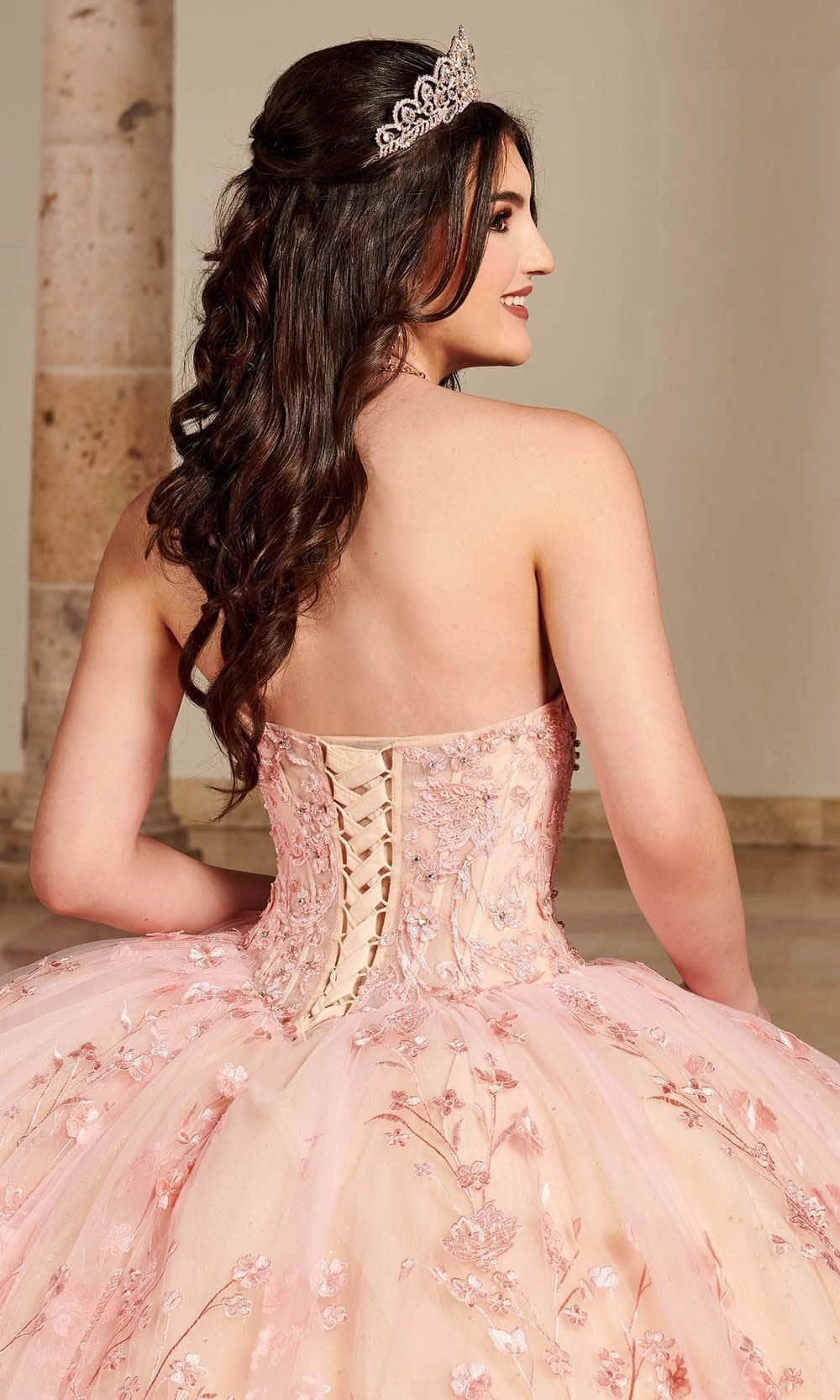 Rachel Allan RQ1123 - Scoop Floral Lace Ballgown