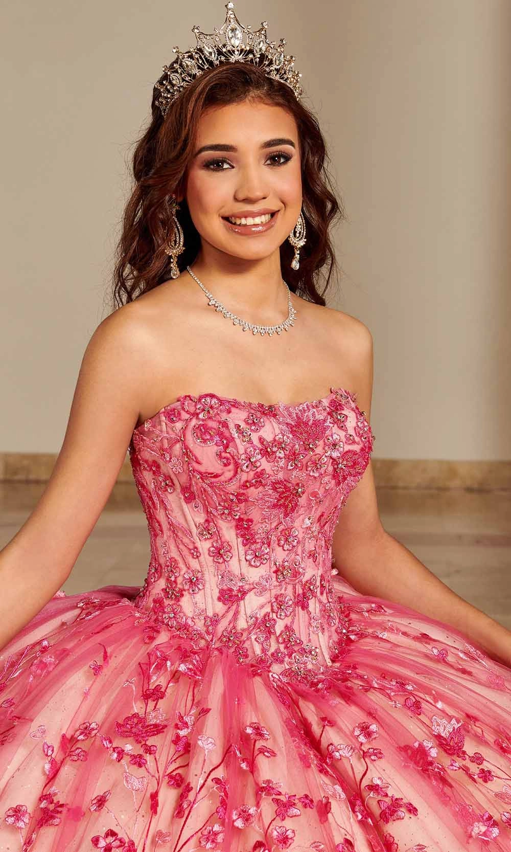 Rachel Allan RQ1123 - Scoop Floral Lace Ballgown