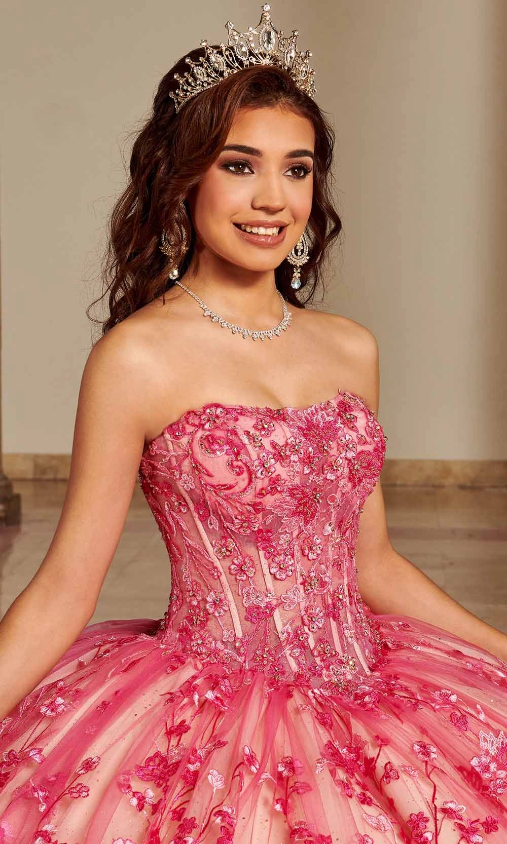 Rachel Allan RQ1123 - Scoop Floral Lace Ballgown