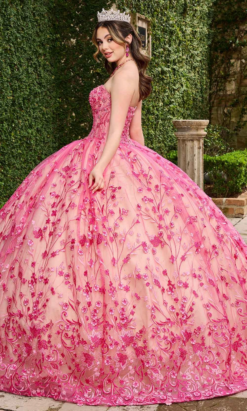 Rachel Allan RQ1123 - Scoop Floral Lace Ballgown