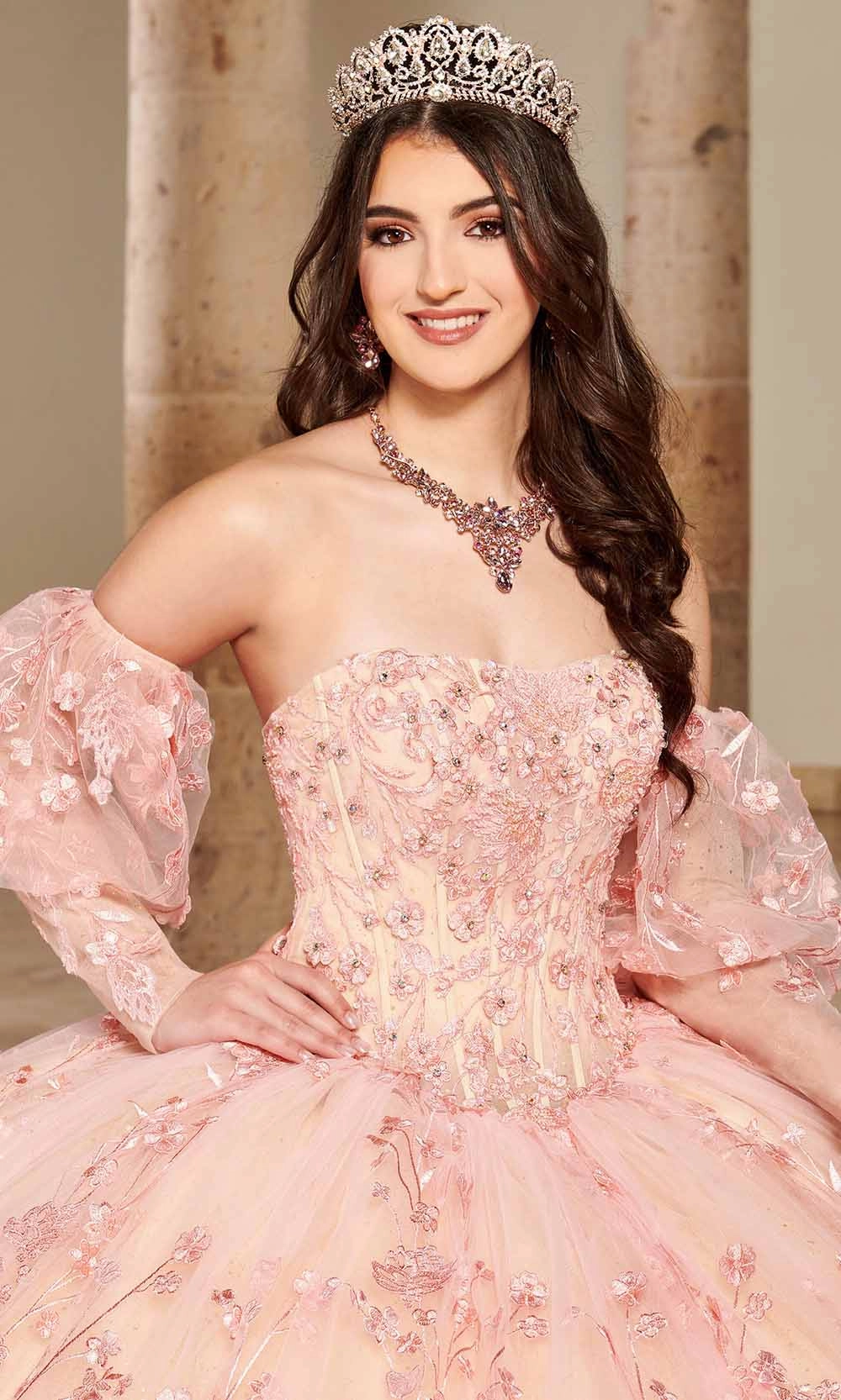 Rachel Allan RQ1123 - Scoop Floral Lace Ballgown