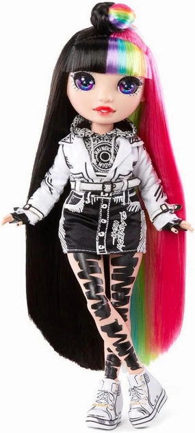 Rainbow High 2021 Jett Dawson Collector Fashion Doll with Black and Rainbow Hair, 2 Designer Outfits to Mix & Match Accessories, Gift for Kids & Collectors, Toys for Kids Ages 6 7 8  to 12 Years