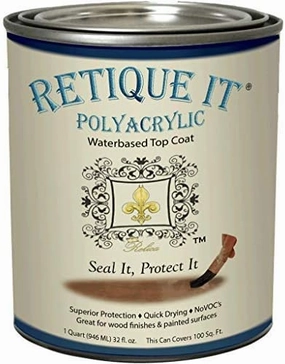 Retique It RETQ-Poly32-ClearSatin polyacrylic Sealer, 32 oz (Quart), Clear Satin, 32 Fluid Ounces