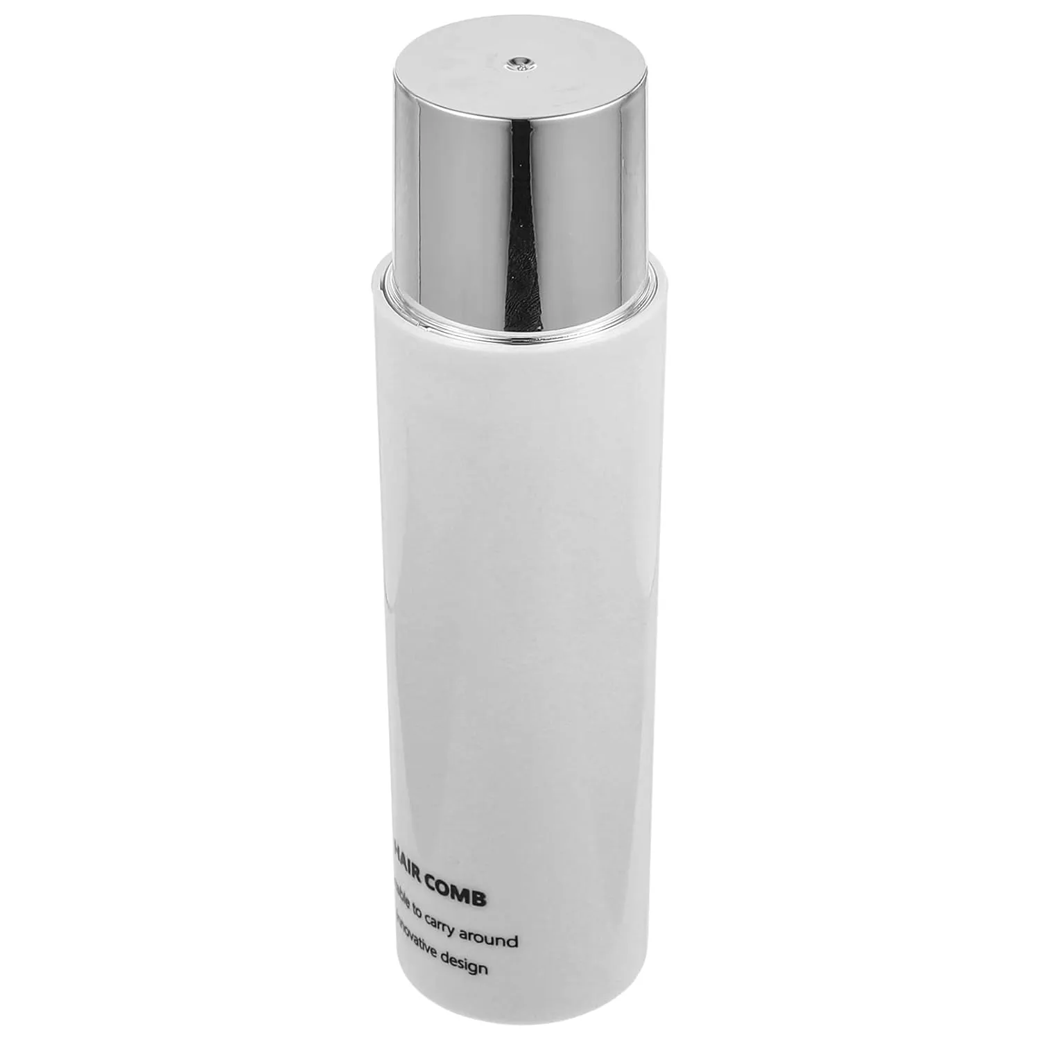 Retractable Round Bristle Blow Drying and Detangling Mini Styling Brush for Hair, White