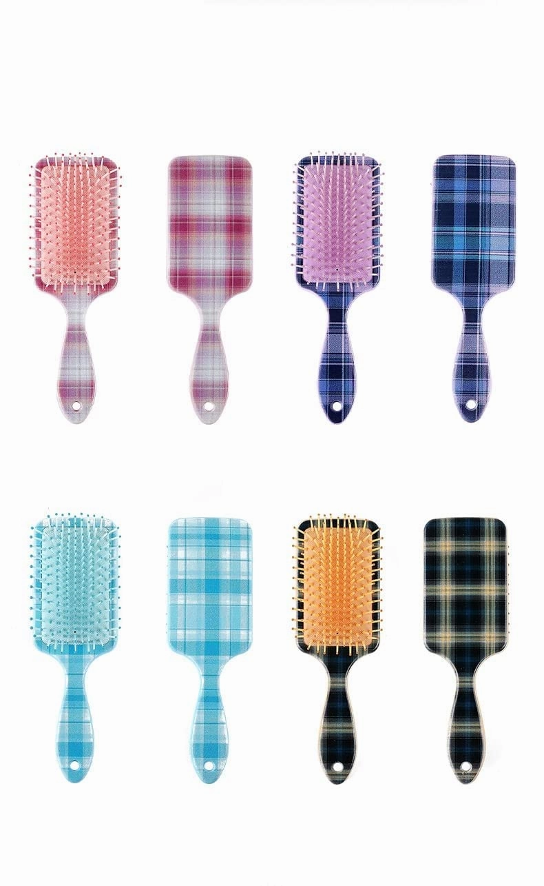 Retro Design Paddle Hair Brush with Soft Ball Tips by BeaverStrong, Wet and Dry Brush, Great for Detangling, Blowdrying and Straightening All Hair Types (Pink)