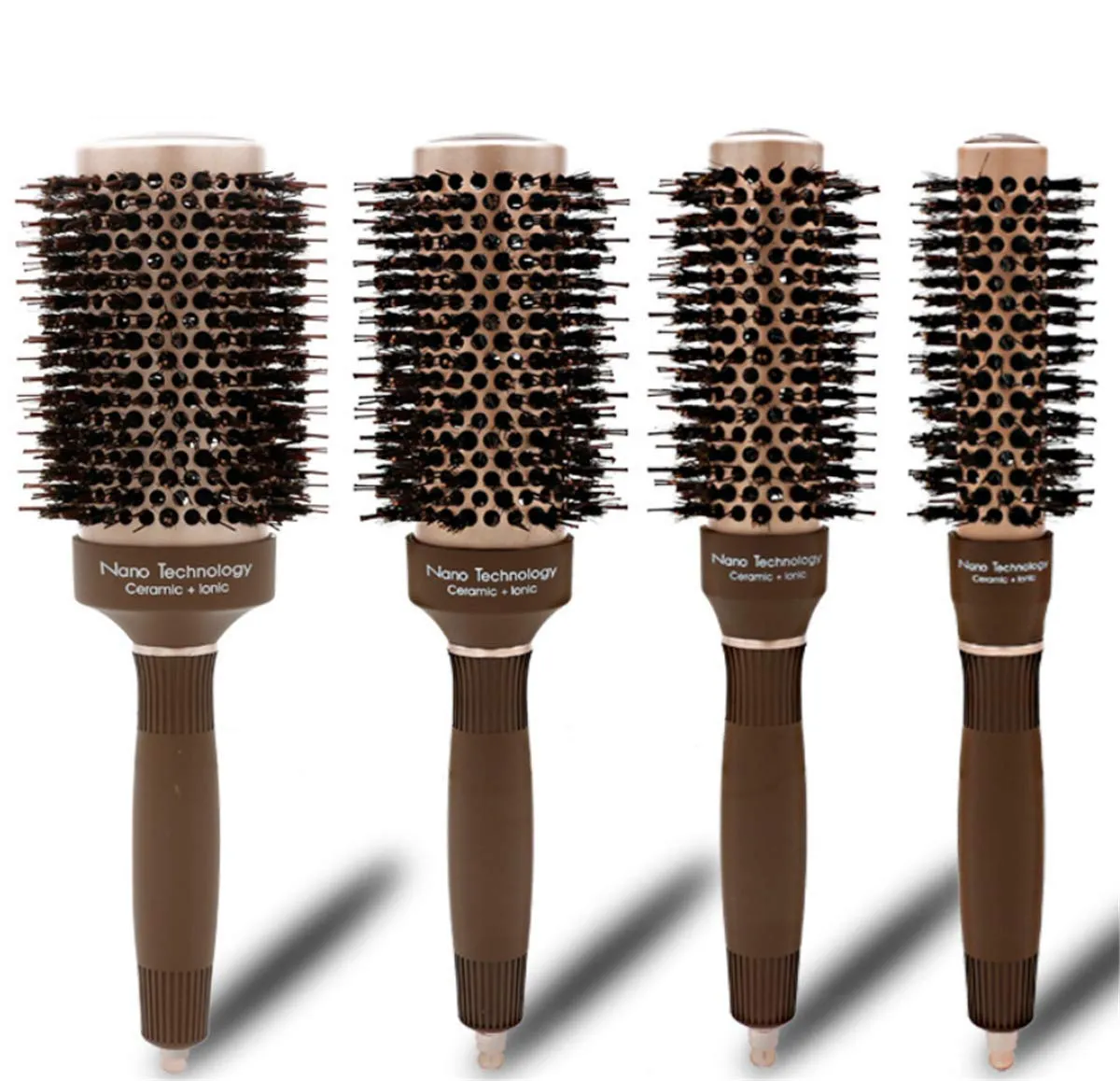 Round Thermal Brush Set, Professional Nano Ceramic & Ionic Barrel Hair Styling Blow Drying Curling Brush, 4 Different Sizes