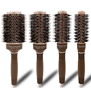 Round Thermal Brush Set, Professional Nano Ceramic & Ionic Barrel Hair Styling Blow Drying Curling Brush, 4 Different Sizes