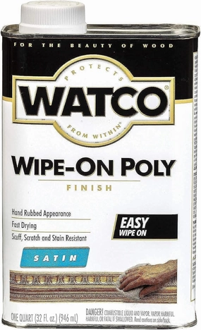 Rust-Oleum, Quart,Satin Watco 68141 Wipe-On Polyurethane Finish
