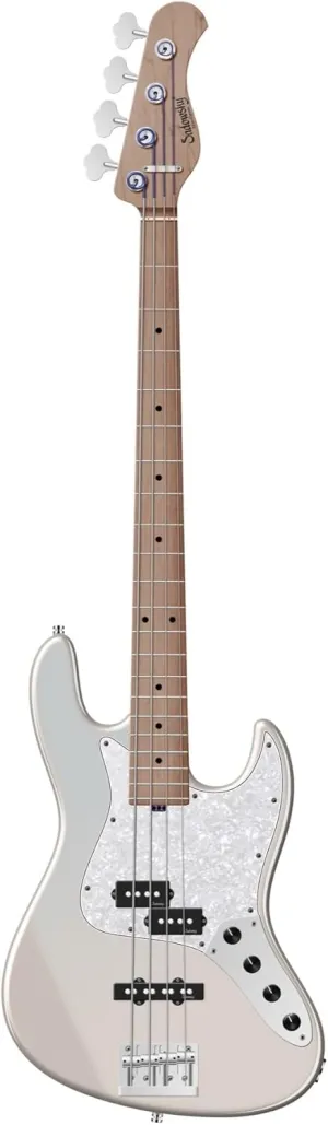 Sadowsky MetroExpress Hybrid P/J Bass Guitar - Solid Champagne Metallic, Roasted Maple Fingerboard