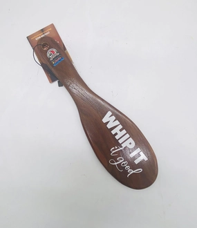 SALE ITEM - Walnut Hairbrush Paddle /w WHIP IT GOOD text