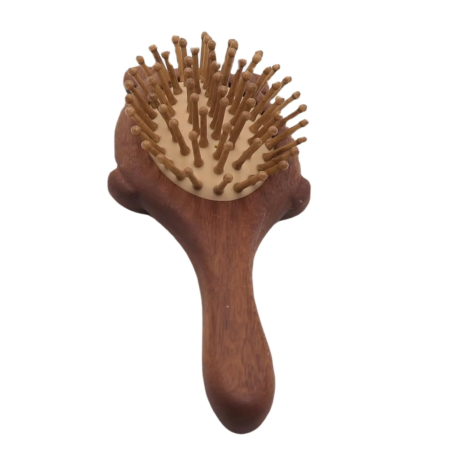 Sandalwood Hairbrush for Women Paddle Hairbrush with Bamboo Bristles Cute Animal Shaped Anti-Static Hair Brush for Curly Hair