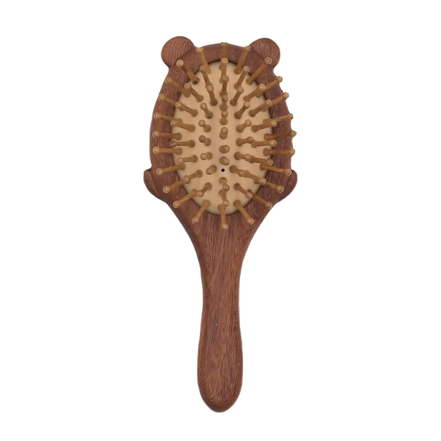 Sandalwood Hairbrush for Women Paddle Hairbrush with Bamboo Bristles Cute Animal Shaped Anti-Static Hair Brush for Curly Hair