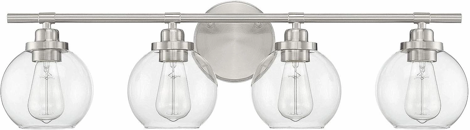Savoy House 8-4090-4-322 Capra Vanity, 4-Light 240 Total Watts, Warm Brass