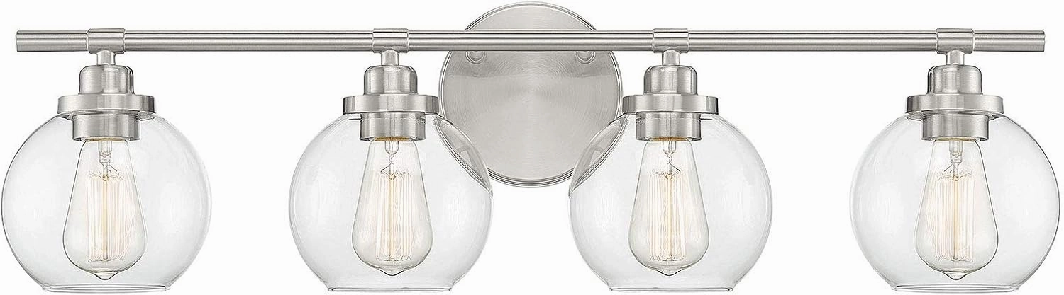 Savoy House 8-4090-4-322 Capra Vanity, 4-Light 240 Total Watts, Warm Brass
