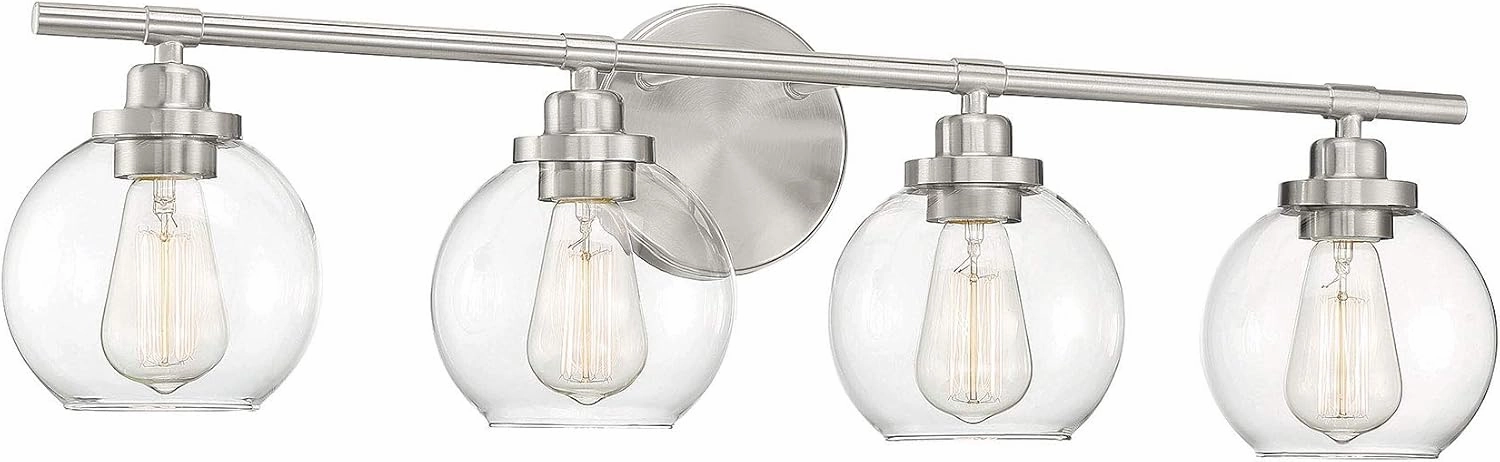 Savoy House 8-4090-4-322 Capra Vanity, 4-Light 240 Total Watts, Warm Brass