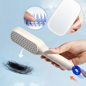 Self Cleaning Hair Brush, One-Click Cleaning Telescopic Hair Comb, Anti-Static Telescopic Hairbrush, Anti-Hair Entangled Automatic (random Color)