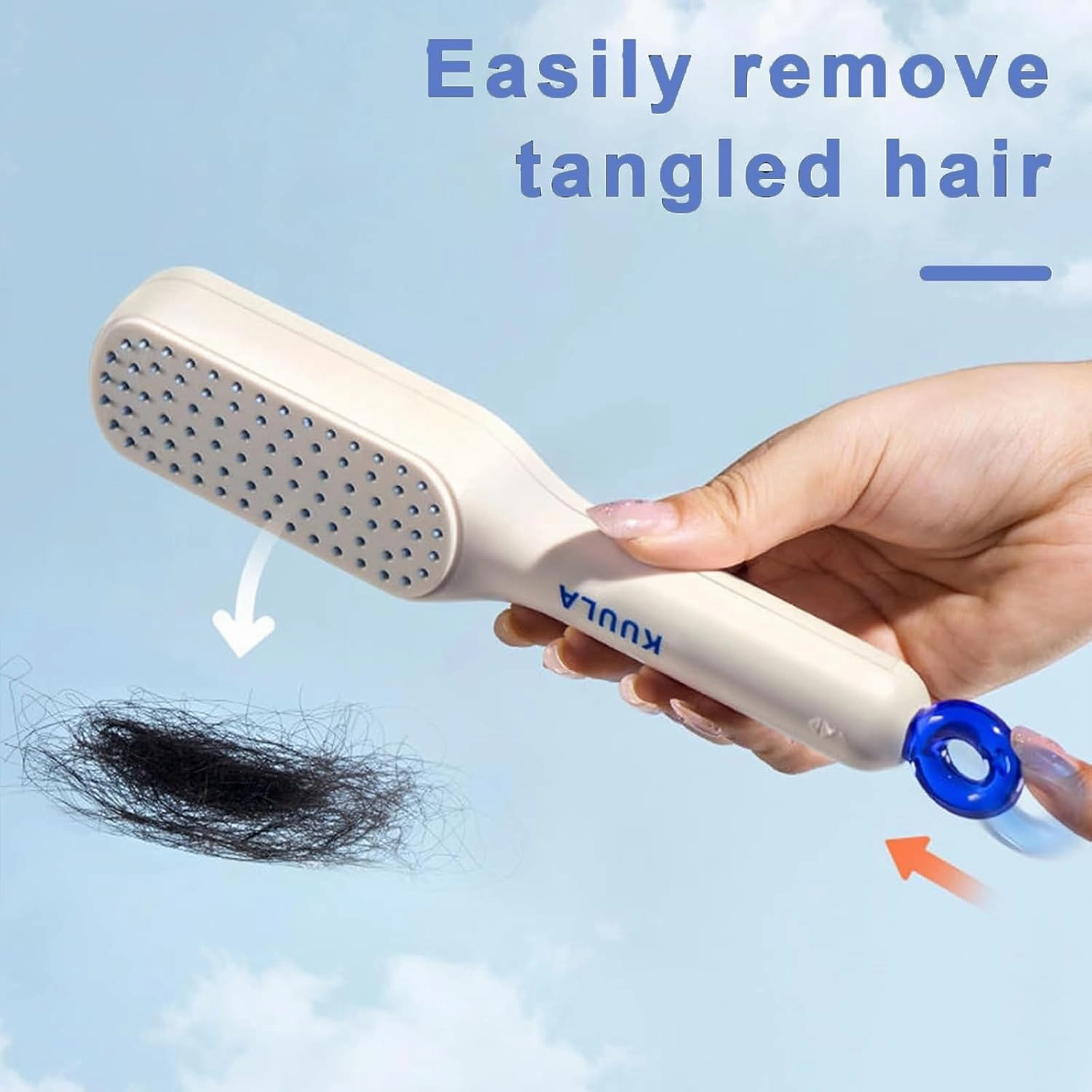 Self Cleaning Hair Brush, One-Click Cleaning Telescopic Hair Comb, Anti-Static Telescopic Hairbrush, Anti-Hair Entangled Automatic (random Color)