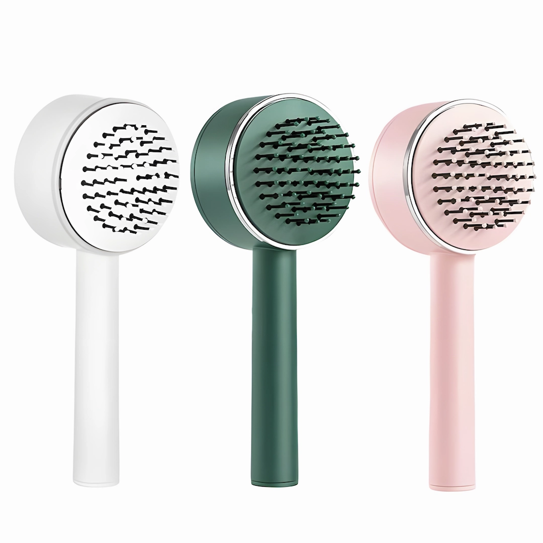 Self Cleaning Round Hair Brush