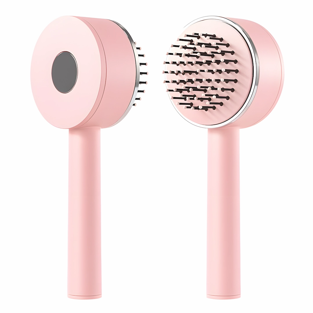 Self Cleaning Round Hair Brush