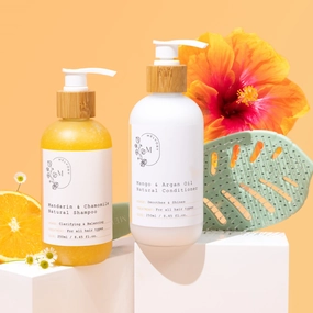 SHAMPOO, CONDITIONER & HAIR BRUSH BUNDLE
