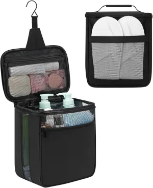 Shower Caddy Mesh Shower Bag Portable College Dorm Room Essentials for Guys Girls,Hanging Shower Organizer for Camping,Traveling,Gym,Men,Women,Black