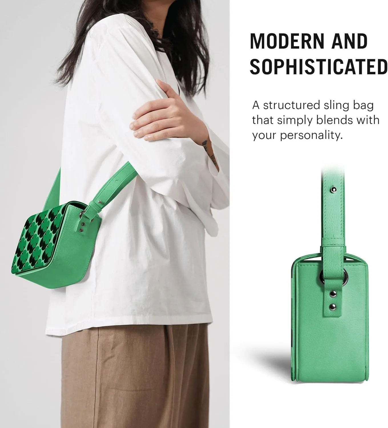 Slim Box Crossbody Purse for Women, Girls | Vegan Leather | Ladies Wallet | Shoulder Handbag | Magnetic Closure