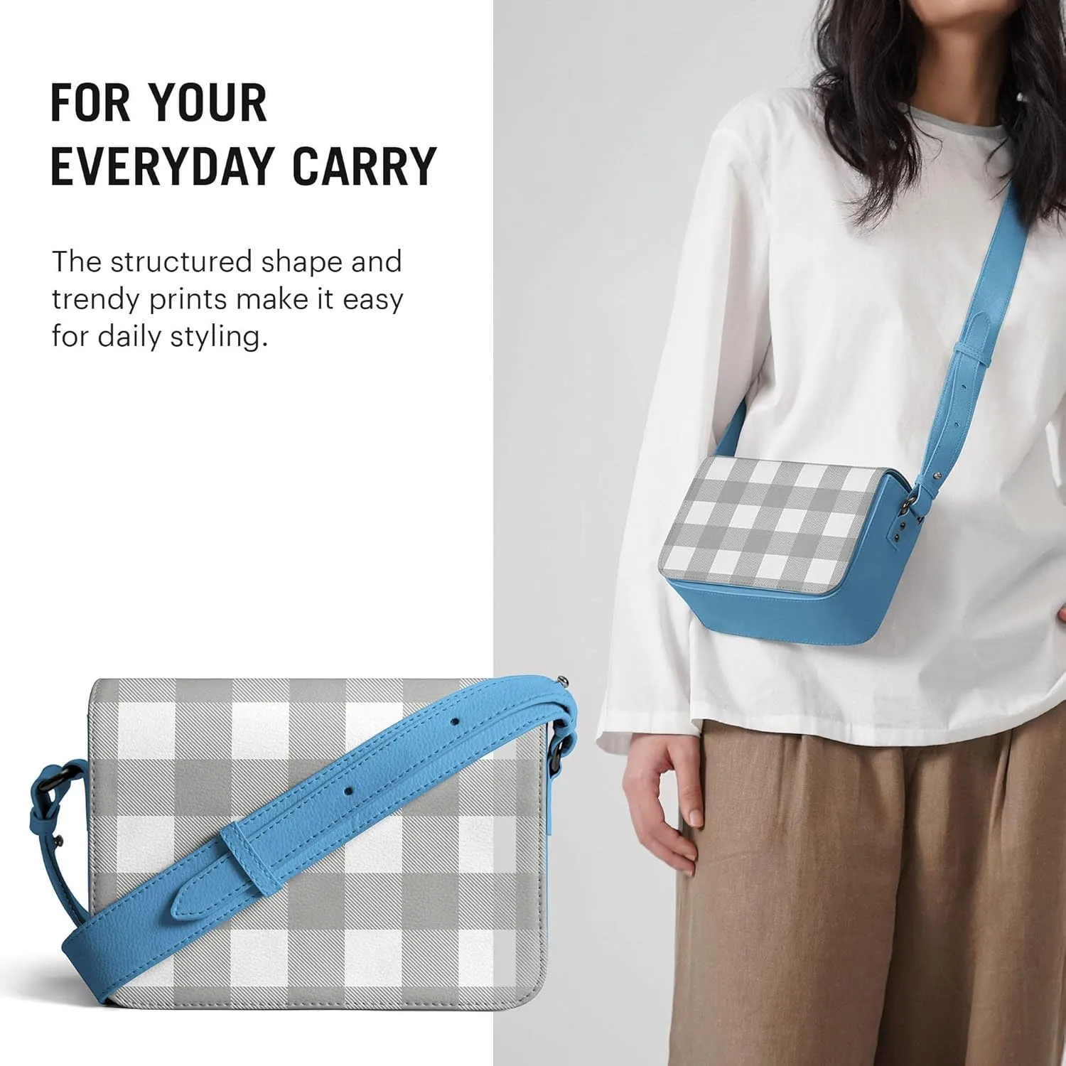 Slim Box Crossbody Purse for Women, Girls | Vegan Leather | Ladies Wallet | Shoulder Handbag | Magnetic Closure