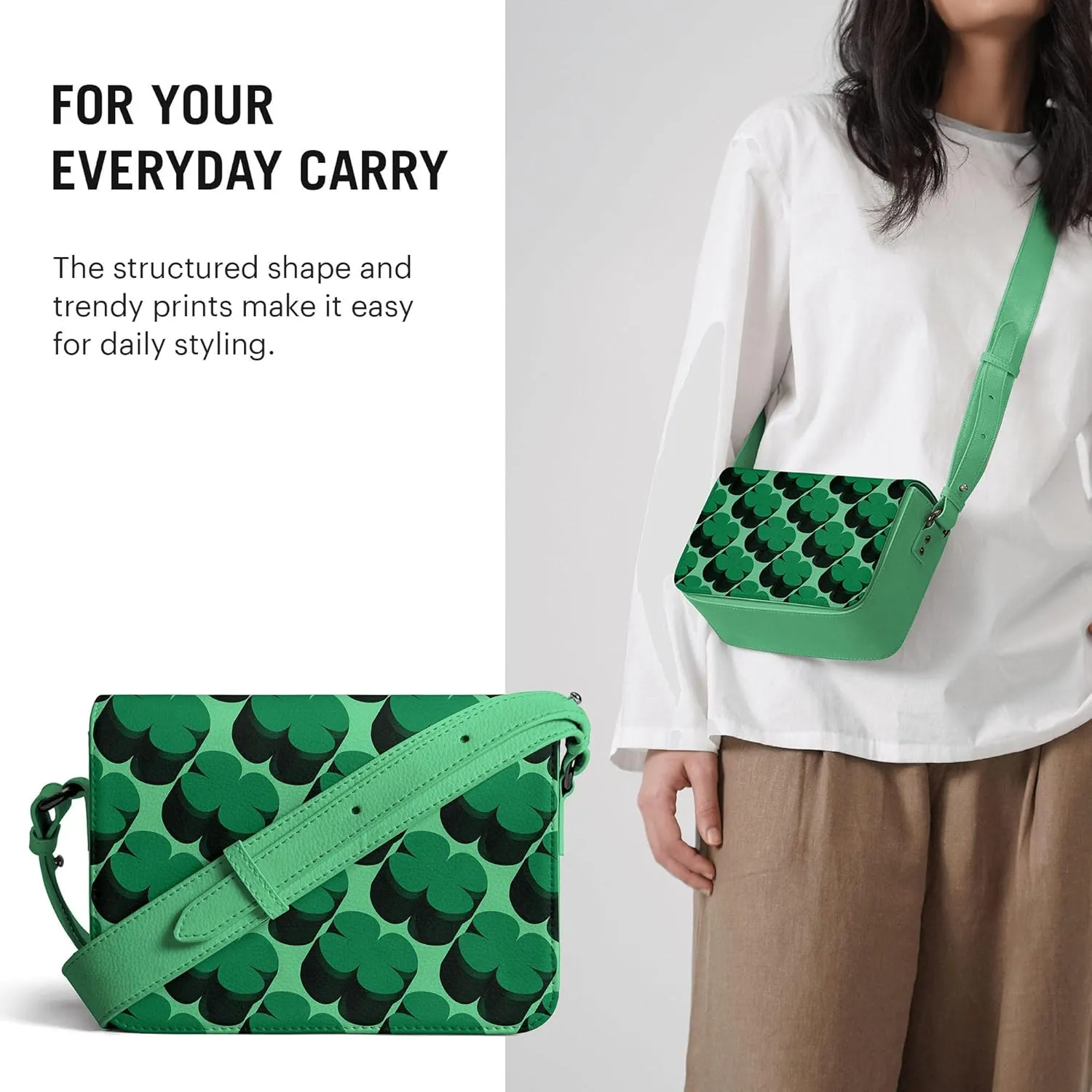 Slim Box Crossbody Purse for Women, Girls | Vegan Leather | Ladies Wallet | Shoulder Handbag | Magnetic Closure
