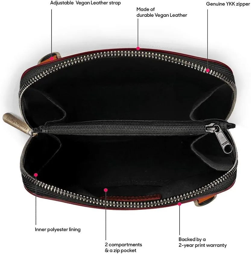 Slim Trapeze Crossbody Purse for Women, Girls | Vegan Leather | Stylish Ladies Wallet | Shoulder Handbag