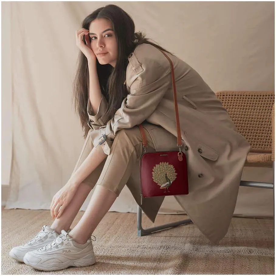 Slim Trapeze Crossbody Purse for Women, Girls | Vegan Leather | Stylish Ladies Wallet | Shoulder Handbag